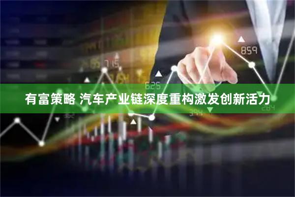 有富策略 汽车产业链深度重构激发创新活力